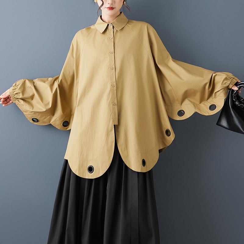 Long Sleeve Oversized Shirts & Blouses for Blouse Casual Loose Spring Autumn Tops Women Button Up Shirt