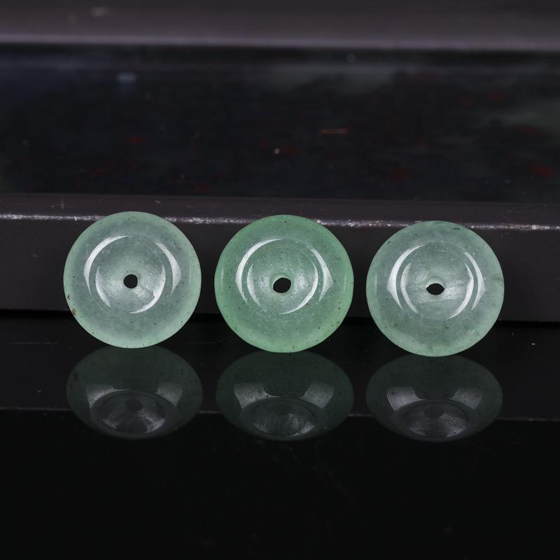 Dongling White Jade Safety Buckle Pendant - Gold Silk Jade DIY Accessory