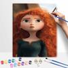 Disney Brave Merida Paint By Number Kit Drawing Canvas DIY Picture Home Decor Custom Oil Painting Art Supplies For Wall Decoration
