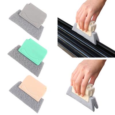 3Pcs Window Track Cleaner Brush Dual-Head Crevice Brush Ergonomic Handle Window Groove Sliding Door Cleaning Brush