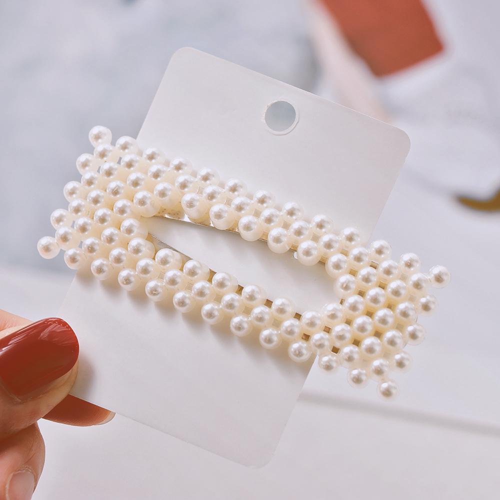 1PC Elegant BB Hair Pins Metal Fashion Barrettes Hairpins  Korea Chic Imitation Pearl Hair Clip Hair Styling Accessories