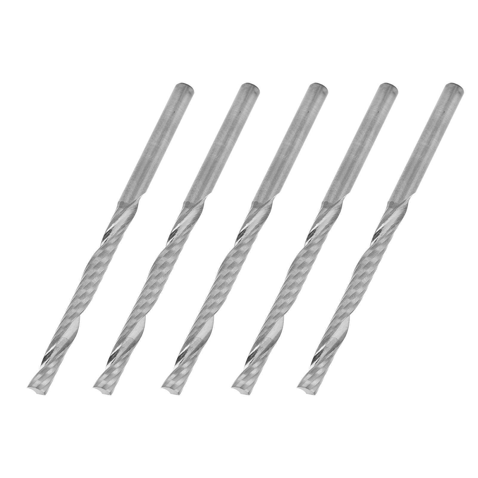 

5 шт. концевые фрезы с ЧПУ, однофлейтовые спиральные фрезы, режущий инструмент 3,175x3,175x32x55 мм