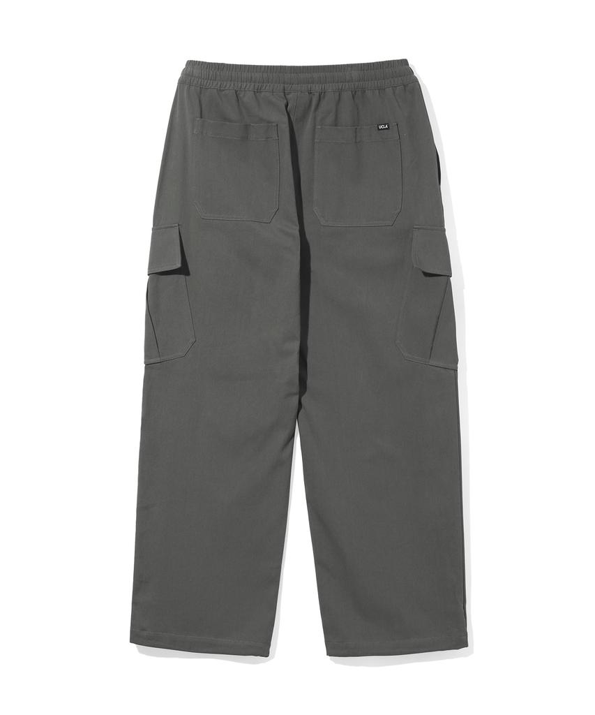 UCLA Unisex Full Elastic Basic Cargo Pants [Grey] (Ub3Lp83)