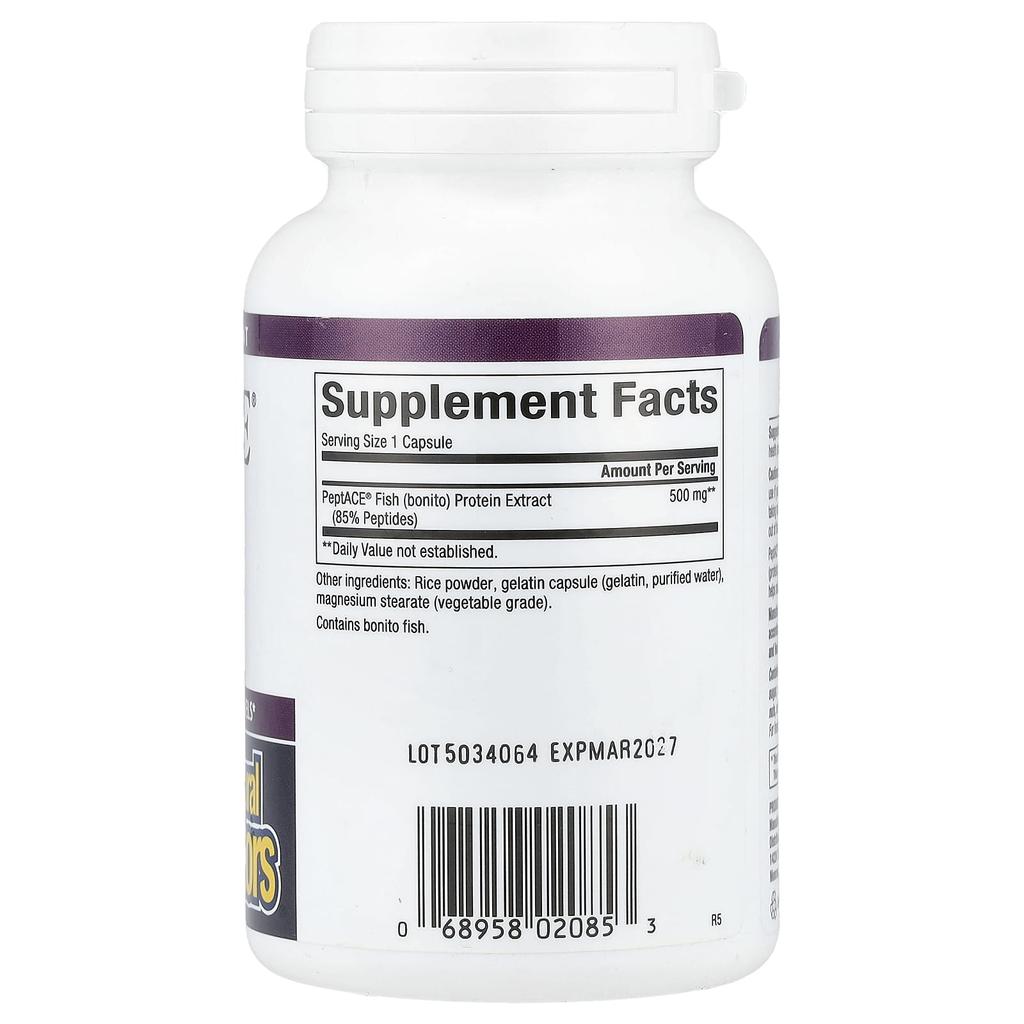 Peptace, Fish Peptides, 500Mg, 90 Capsules
