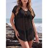 Summer Beach Vacation Dress with Irregular Straps, Machine-woven Openwork Bikini-style Cover Dress