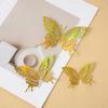 12 Pcs Butterfly Wall Decor 3D Hollow Butterflies Sticker for Birthday Cake Cupcake Toppers Removable DIY Mural Art for Room Office Bedroom