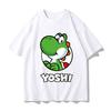Super Mario Yoshi T-shirt Men and Women Summer Cotton Y2K Clothing Fashion Breathable Anime Fans Short Sleeve Tops Streetwear