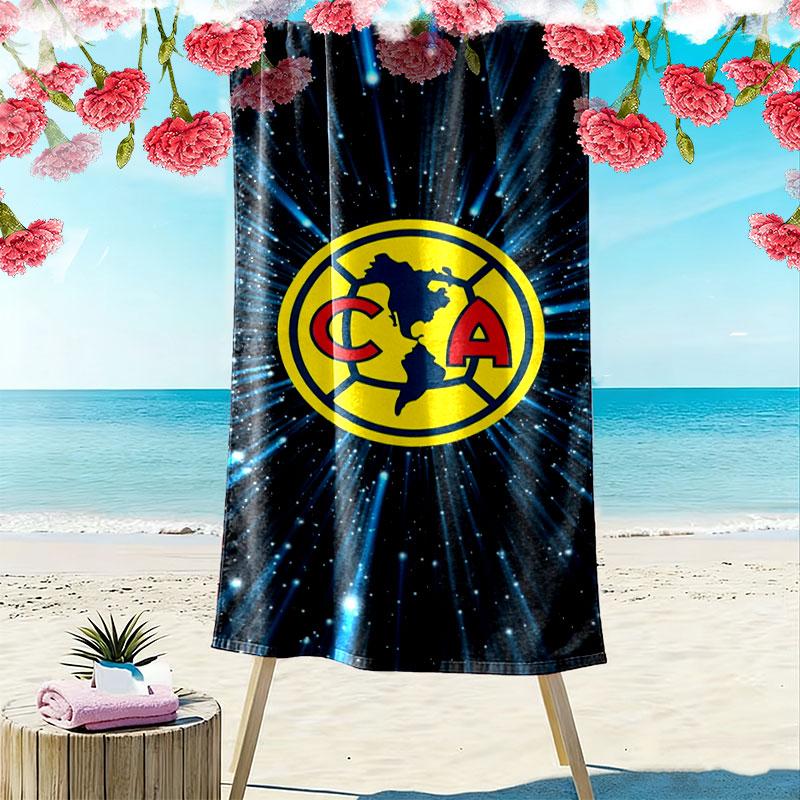 Club America Print Beach Towel, Large Soft Quick Dry Towel for Beach Camping Swimming