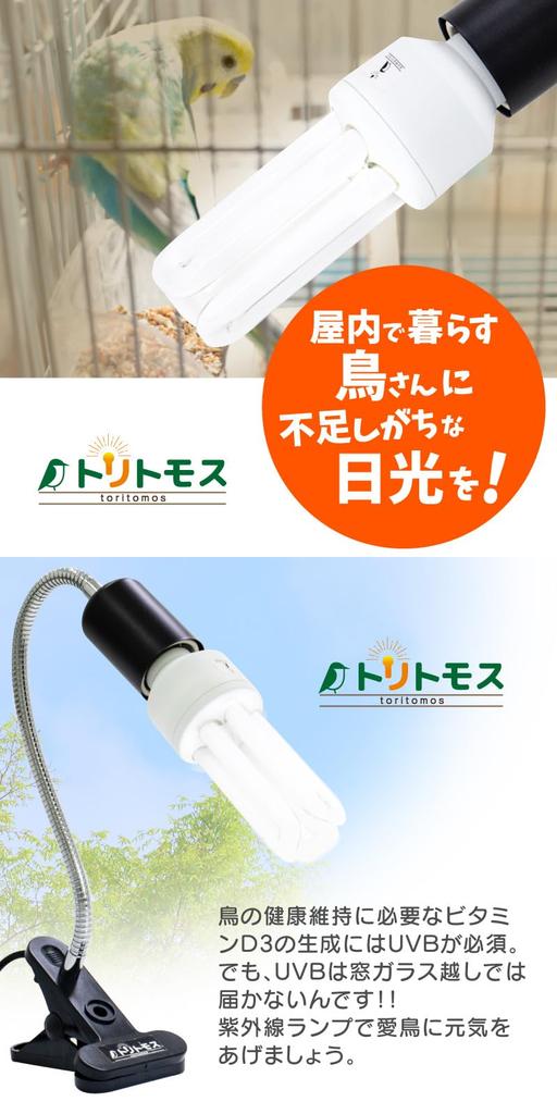 FUNKS Tritomos Bird UV Light, Clip-on Bird Basking Light, UV Bird Light