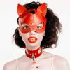 Ladies Leather Cat Mask Cosplay Anime BDSM Halloween Mask Sexy Men Orgy Party Punk Fetish Steampunk Masquerade Carnival