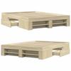 Bed Frame without Mattress Sonoma Oak Finish 140 x 200 cm Engineered Wood
