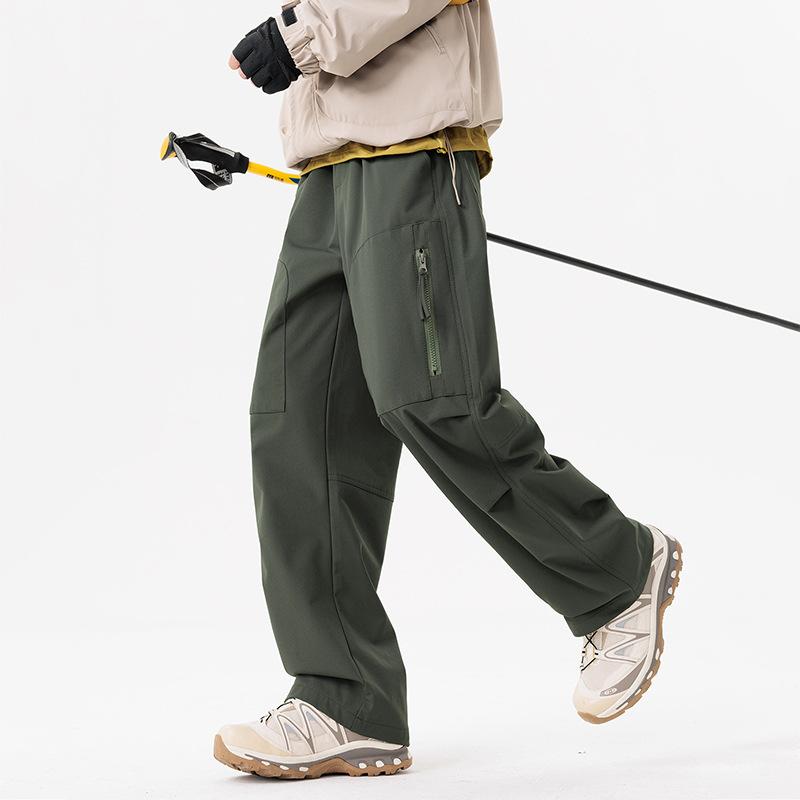 Spring and Autumn New American Retro Overalls Men's Sports Casual Pants Windproof Shock Pants