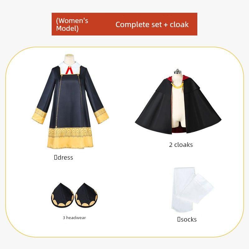 Spy X Family Cosplay Costume Anya Damian Desmond Myle Lloyd Forger Academy School Cape Set