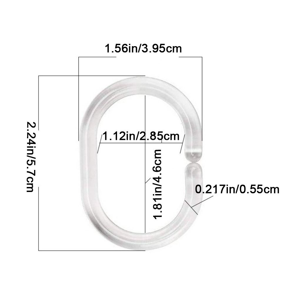 24Pcs Clear Shower Curtain Rings Removable Shower Curtain Hooks  Shower Installation