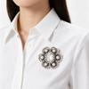 Baroque Style Brooches for Women with Rhinestones Pearls Unisex Design for Elegant or Formal Attire