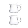 2 Stück Klarglas French Press Stil Kaffeemaschine und Teekanne für den täglichen Gebrauch in der Küche mit 300/500 ml Fassungsvermögen