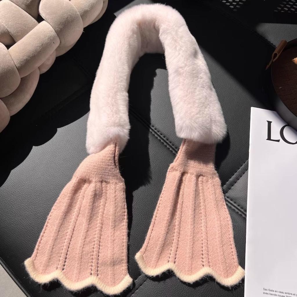 Fular Coadă de Pește, Femei, Pluș, Fular, Îngroșat, Rezistent la Vânt, Rezistent la Frig, Șal Cald, Cald