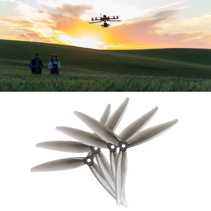 Set of 4pcs T7057 Propellers 7inch 3 Paddle Leaf Props Excellent Control Flight Performances for Long-distanced Flight