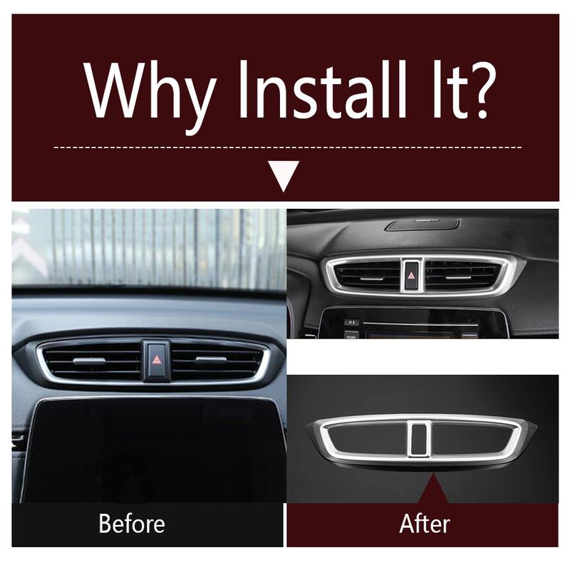 Car ABS Interior Center Middle Conditioning Air AC Vent Outlet Panel Frame Cover Trim Accessories For Honda CR-V CRV 2017 -