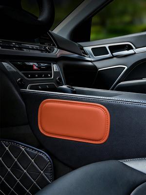 Car Elbow & Leg Support Pad, Soft Nappa Leather Cushion, Universal Fit