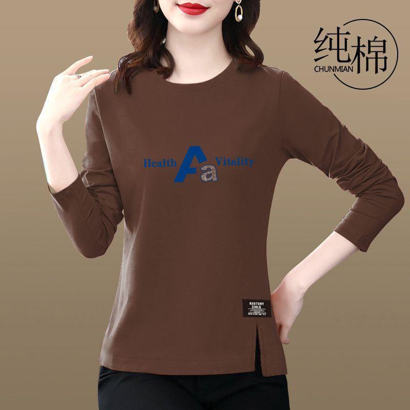 

Женская хлопковая рубашка с принтом, приталенная, с длинным рукавом, осень 2025 M (70-95 lbs)