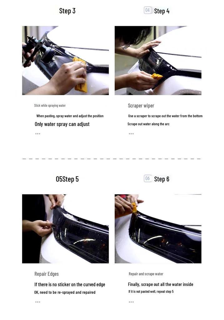 Volkswagen Scirocco 08-26 Smoked Headlight Protective Film Sticker