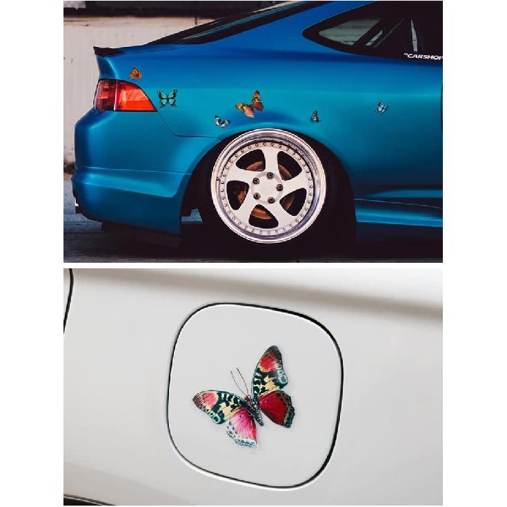 Butterfly Vinyl Car Stickers, Butterflies ect Scratch Cover Waterproof Bumper Decals for Automotive, Motorcycle, Helmet, Luggage, Window, Wall, Home