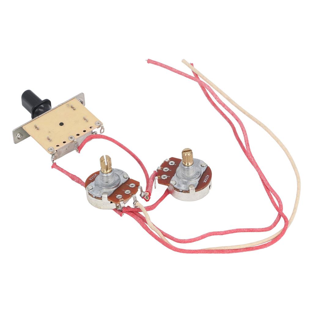 Electric Guitar Wiring Harness Prewired Kit 3 Way Toggle Switch 250K Potentiometer Jack Guitar Wiring Harness Set