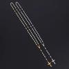 White Oval Pearl Rosary Necklace For Women Catholic Religious Crucifix Cross Pendant Gold Silver Color Chain Men Prayer Jewelry