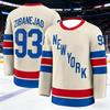 2026 Neuer Herren Eishockey Trainingsanzug - Rangers Team Serie 3D Stickerei Feuchtigkeitsableitend Weiß Langarm Oberteil Kinder