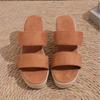 Summer Platform Sandals Large Size Women Peep Toe High Wedges ShoesCasual High Heel Slides Beach Slippers