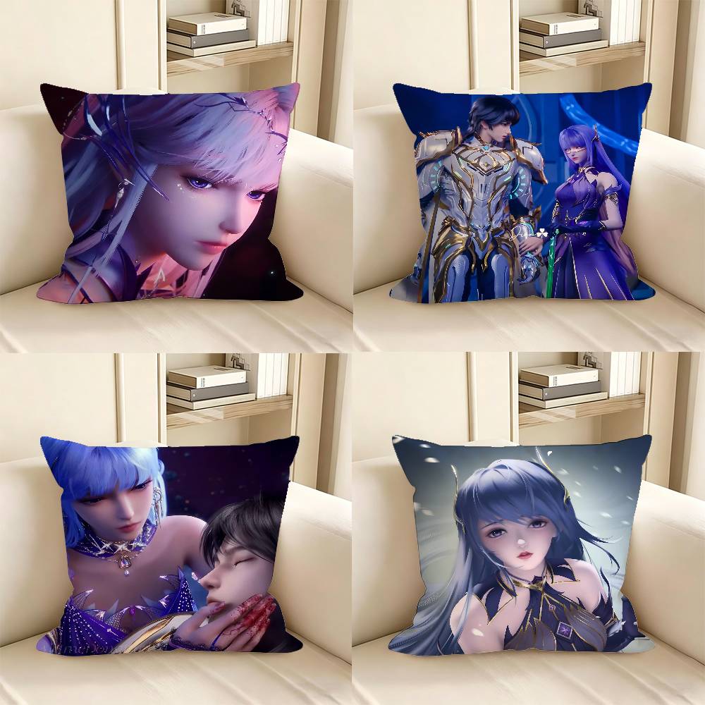 Pc Fantasy Anime DDivine Seal Throne Pillow Case Fashion Square Pillowcase Bedroom Sofa Room Ins Decoration Leisure