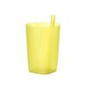 Solid Color Fresh Candy Color Small Straw Children's Cup Plastic Drinking Water Transparent Straw Cup Integrated Beverage Cup