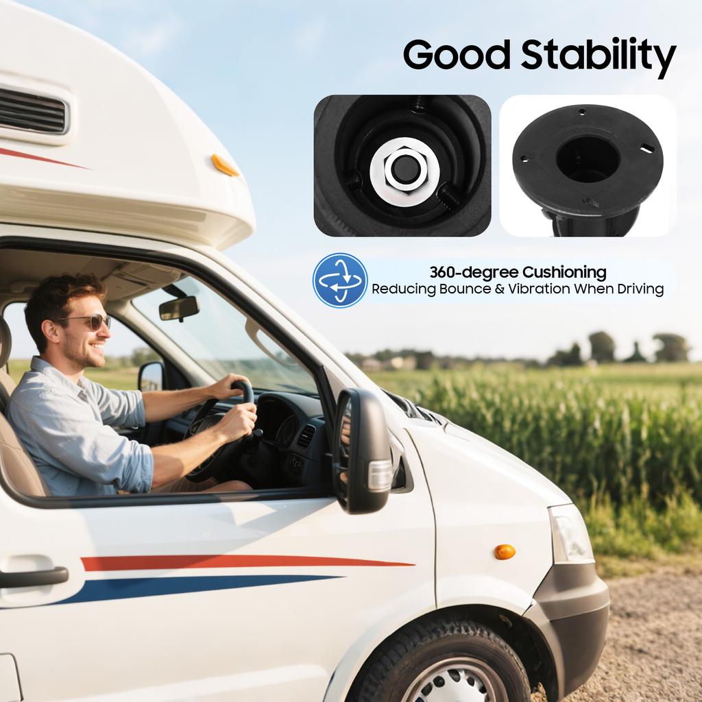 Heavy Duty C5G1216 Kingpin Adapter 20000lbs Capacity 12-16" Height Adjustable with Shock Absorption for Camper RV Trailer