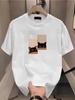 T-Shirt with a Cat Face Design, Casual Short-Sleeved Shirt for Summer