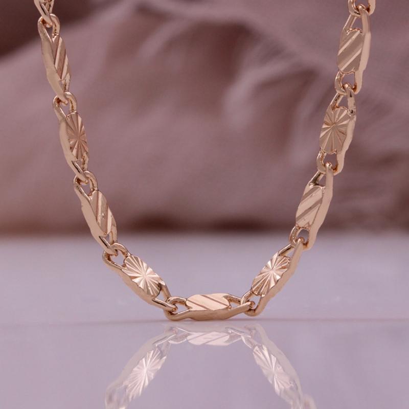 Colar Ouro Rosa Moda Colar Design Padrão Flor Exquisito Meninas Banquete Presente de Aniversário