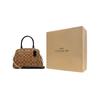New COACH Lillie Coated Canvas With Leather Shoulder Bag Crossbody Bag Handbag Medium Size Women's Khaki Monogram C1786-IMNOX
