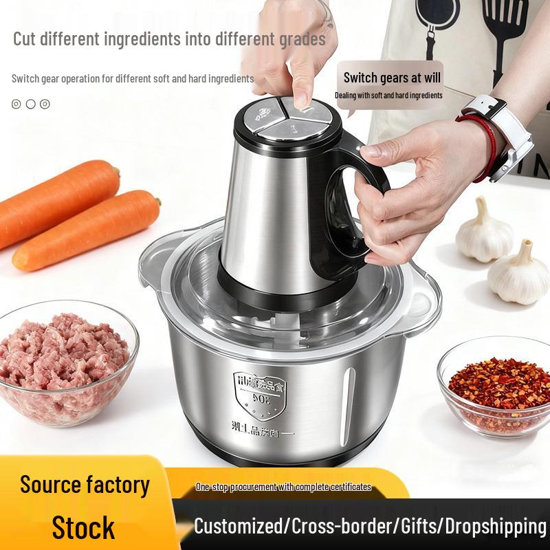 High-Power Stainless Steel Meat Grinder & Food Processor