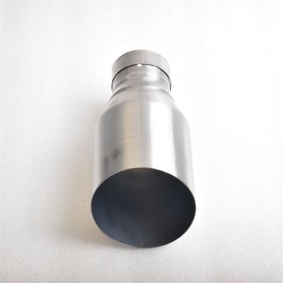 RE Exhaust Nozzle 304 Stainless Steel Silvery Brushed Single Tube Car Exhaust Nozzle 2.5 Inches 4.5 Inches Car Exhaust Nozzle