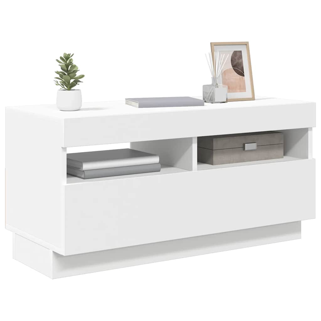 Moderner TV-Schrank Mit LED-Beleuchtung, TV-Sideboard, Dekorativer Stauraum, 80x35x40 Cm