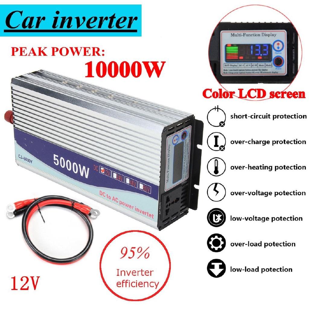10000W Inverter peak VoltageTransformer 12V/24V/48V Modified Sine Wave Power Voltage transformer Inverter Converter 33*15*7.5cm