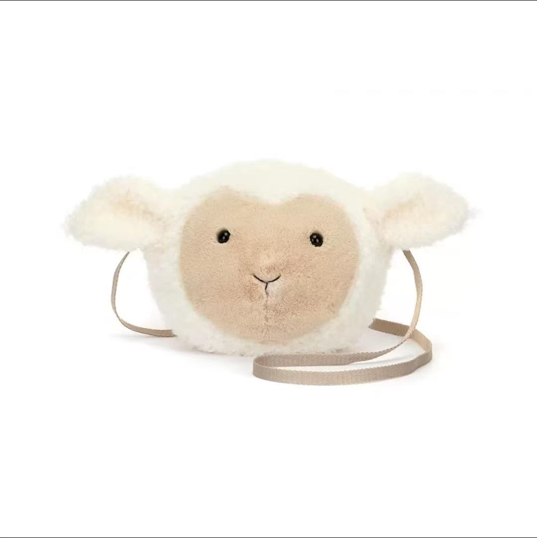 Chose One Jelly Crossbody Tas: Kopje Koffie, Croissant, Ontwerp met Berenkop met Rits One Size with Dust Bag white
