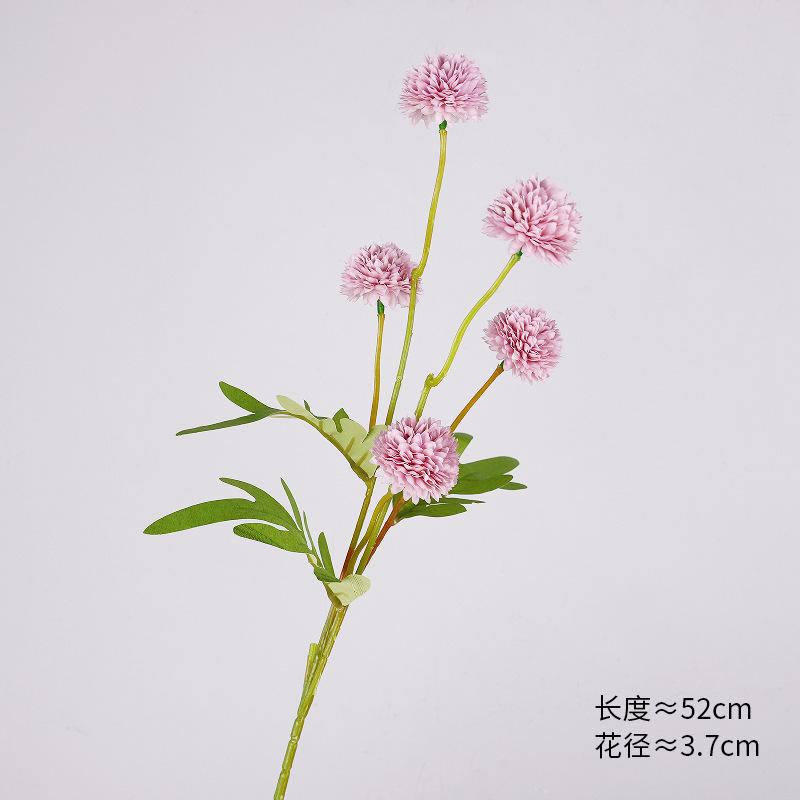 Single ball chrysanthemum home desktop photography fake flower decorative bouquet