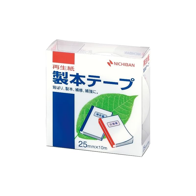 Nichiban Binding Tape, 25mm x 10m Roll, BK-255 White