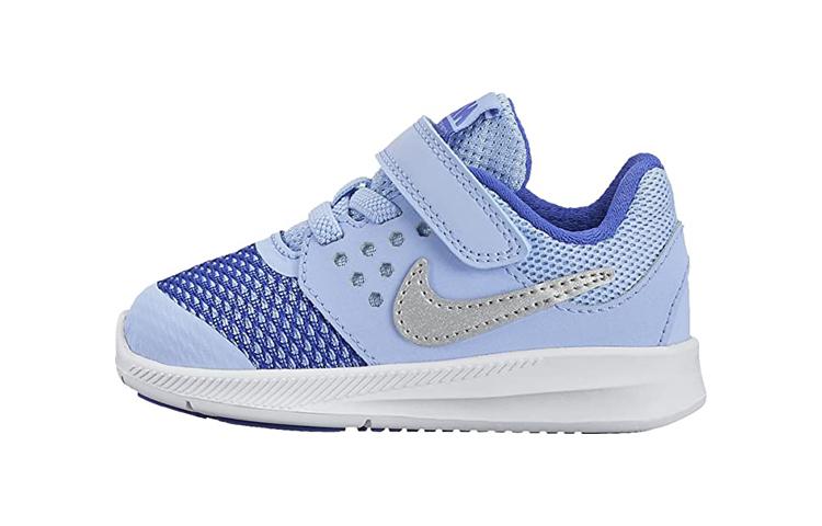 Nike Downshifter 7 Slip Resistant Abrasion Resistant Low top Toddler Shoes Blue White Infant And Toddler 869971-400 22