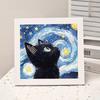 High-End Diamond Painting Diy Van Gogh Starry Sky Cat Creative Handmade Toy Table Decoration Diamond Painting With Frame