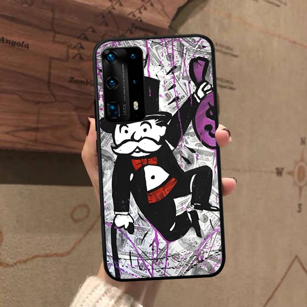 Cartoon MonopolyS Money Phone Case For Huawei P 8 9 10 20 30 40 50 Pro Lite Psmart Honor 10 Lite 70 Mate 20lite