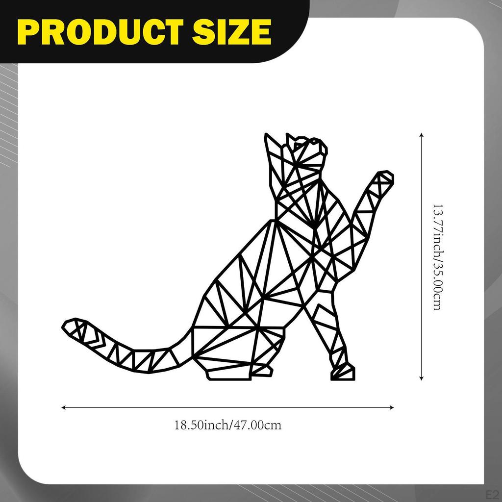 Kunstdekor Eisenwandornament, Niedliche Kreative Silhouette Skulptur für Wohnzimmer, Außenbereich