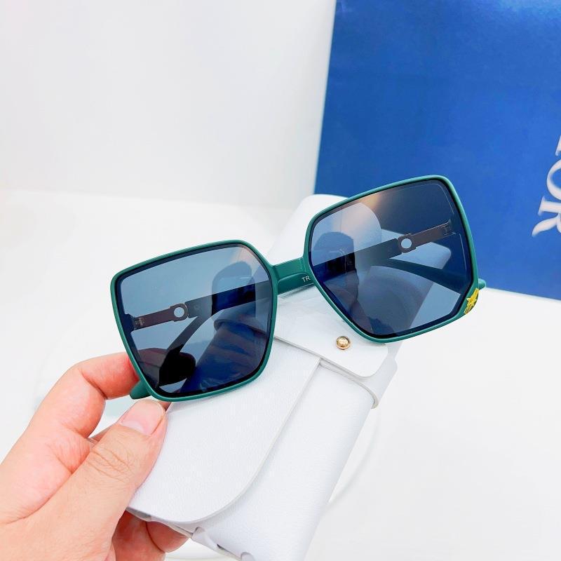 Metal Temple Polarized Large Frame Sunglasses - Women's Minimalist Versatile Sun Protection Fashion