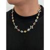 Vintage Glamour Vícebarevný Hvězdný Náhrdelník s Kamínky, Pánský Personalizovaný Choker Náhrdelník Denní Párty Outfit Doplněk Náhrdelník pro Páry Sváteční Dárek